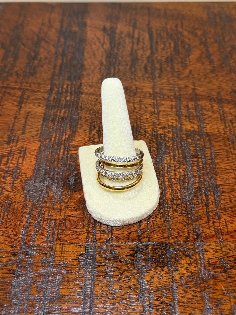 Alexis Bittar Gold and Silver Multi Row Ring